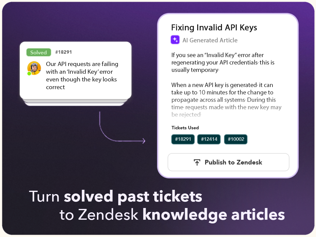 Past Tickets AI Knowledge Base by Macha screenshot 1
